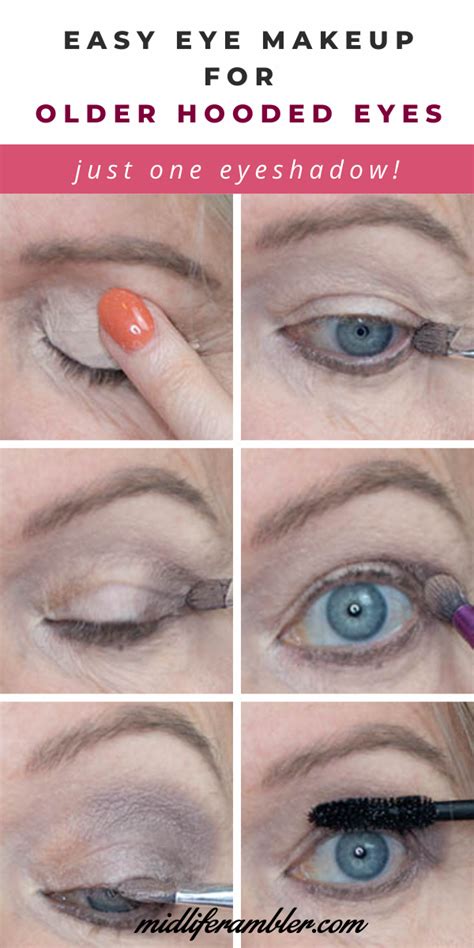 easy one eyeshadow eye makeup for older hooded eyes hooded eye makeup
