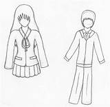 School Uniform Drawing Designs Coloring High Anime Masque Sketch Template Deviantart Drawings Pages Paintingvalley Login sketch template