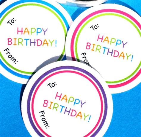 items similar  printable happy birthday gift tags diy happy birthday