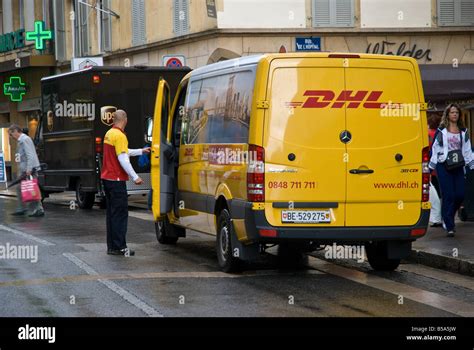 dhl truck  res stock photography  images alamy
