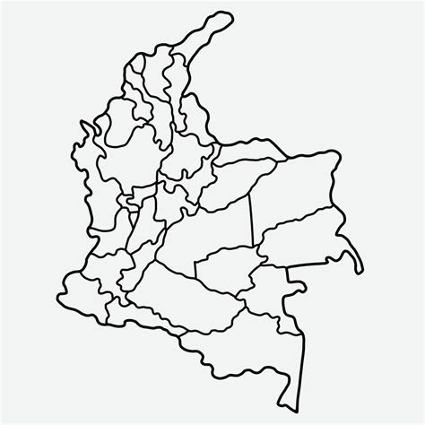 doodle freehand drawing  colombia map  vector art  vecteezy
