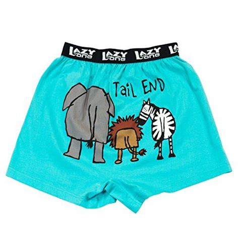 tail end elephant lion zebra boxers by lazy one blue x