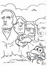 Rushmore Mount Coloring Pages Drawing Baby Printable Color Gonzo Memorial National Supercoloring Statues Makes Getdrawings sketch template