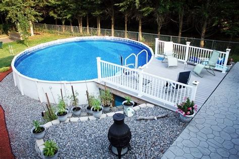 ground pool decks  modern garden swimming pool