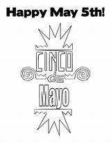 Coloring Mayo Cinco May Pages Happy Fifth sketch template