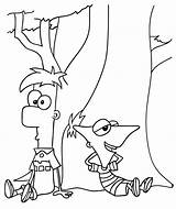Ferb Phineas Coloring Pages Color Coloringtop sketch template