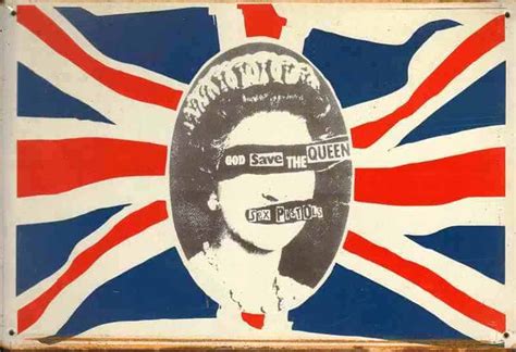 retro metal wall sign sex pistols god save the queen