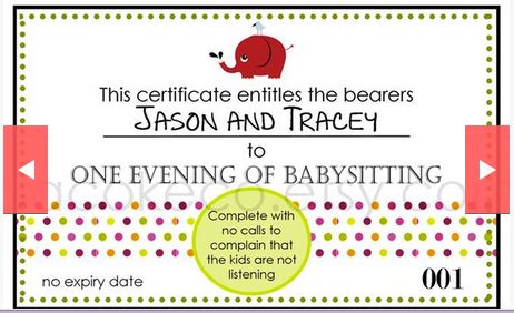 personalized babysitting voucher template