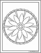 Coloring Geometric Pages Wheel Kids Color Daisy Flower Print Printable Circle Getcolorings Sheet Lotus Colorwithfuzzy sketch template