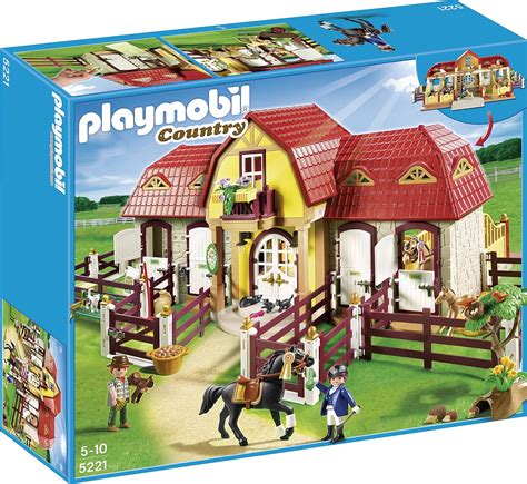 playmobil  country large horse farm  paddock amazoncouk toys games