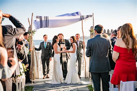 black and white beach wedding in newport rhode island