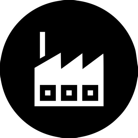 industry factory industrial production company building svg png icon