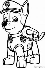 Chase Paw Patrol Coloring Pages Simple sketch template