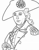 Coloring Washington Pages George Fourth July President General 1st States United sketch template