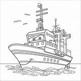 Frachtschiff Childish sketch template