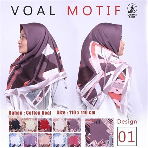 bahan jilbab voal cotton hijab casual