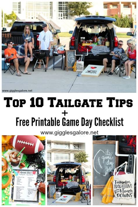 top  tailgate tips  printable checklist giggles galore