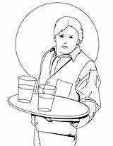 Waiter Waitress sketch template