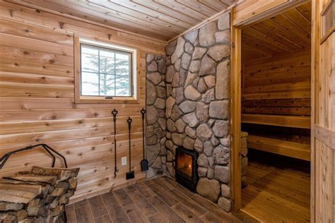 winter sauna getaway    upper midwest