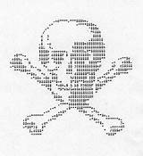 Ascii Skull Crossbones Pegar Typewriter Letras Mort Calavera sketch template