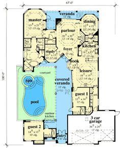 house plans  courtyards google search pool house plans courtyard house plan  house