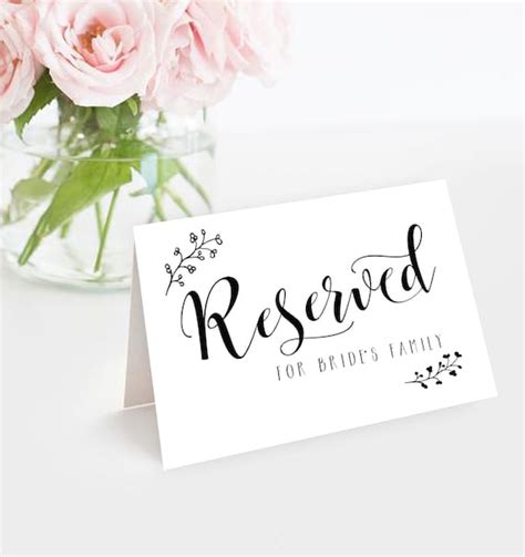 reserved table sign template classles democracy