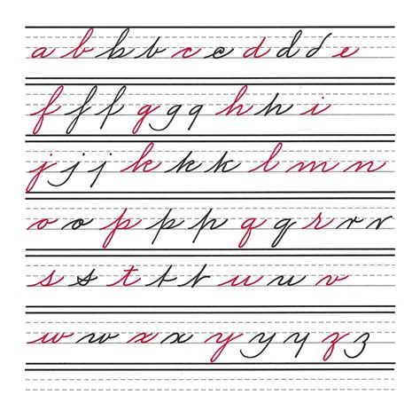 cursive letters uppercase  lowercase