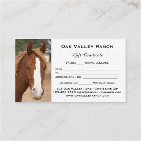 horse riding lessons gift certificate template zazzle riding