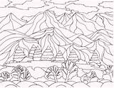 Coloring Keeffe Georgia Painting Okeeffe sketch template