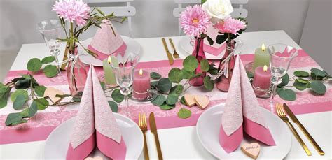 tischdeko hochzeit rosa grun  mustertisch romantik  altrosa