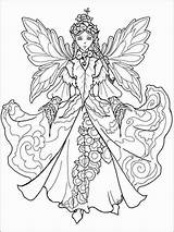 Fairy Coloring Pages Christmas Printable Recommended Color sketch template