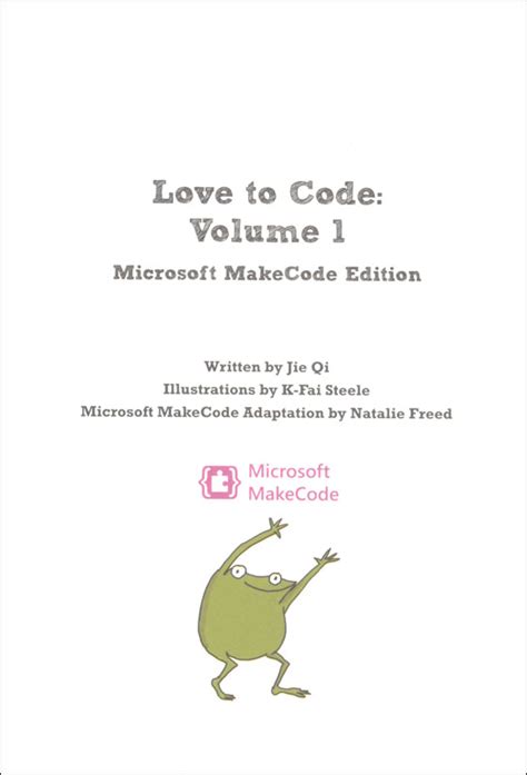 love  code volume  microsoft makecode edition book pages  refill