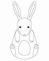 Rabbit Coniglio Carattere Colorazione Giocattolo Lineare Cartone Progettazione Vettori Carino Vettor sketch template