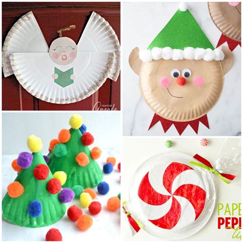 christmas paper plate crafts  kids  heart arts  crafts