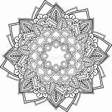 Mandalas Flourish sketch template