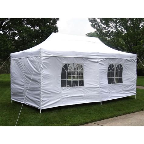gigatent party tent deluxe  ft   ft accordion steel frame canopy windowdoor walls