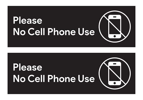 cell phone  sticker signs workplace safety signage