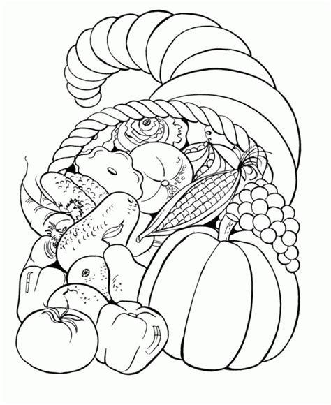 fall harvest bounty coloring page kids colouring pages fall coloring