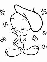 Coloring Pages Tweety Bird Cartoon Easy Girl Girls Printable Print Kids Clipart Coloriage Gangster Drawing Characters Vector Baby Looney Dessin sketch template