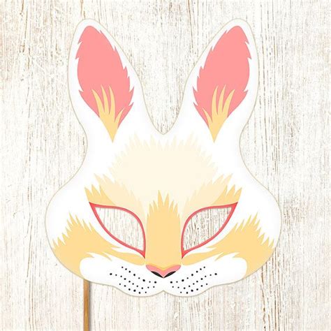 rabbit mask printable  bunny paper masks  lmeprintables