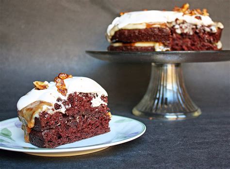 Vegan “better Than Sex” Cake Rich Chocolate Cake With Vanilla Pudding
