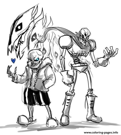undertale papyrus coloring page printable