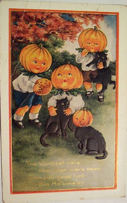 images  vintage halloween cards  pinterest pumpkins