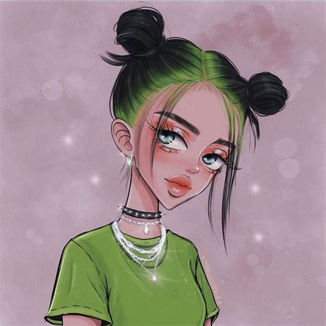 cartoon kunst cartoon drawings cute drawings billie eilish girls cartoon art cartoon art