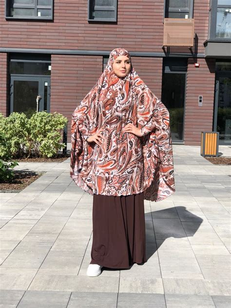 brown paisley transformer khimar long jilbab hijab nikab etsy