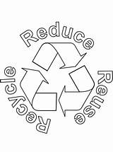 Recycle Recycling Reduce Reuse Coloring Pages Printable Bin Symbol Logo Drawing Kids Book Print Sheets Template Preschool Battery Earth Birijus sketch template