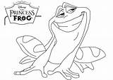 Frog Coloring Princess Pages Tiana Printable Kids Leap Print Disney Color Sheets Cartoon Frogs Clipart Drawings Drawing Getdrawings Getcolorings Book sketch template
