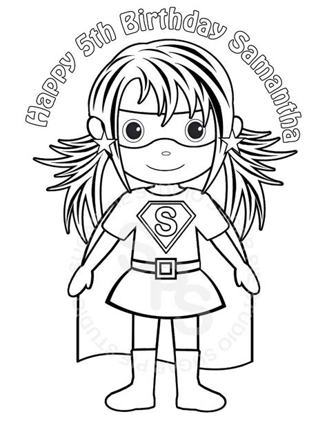 superhero girl colouring pages