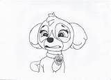 Coloring Skye Paw Patrol Pages Popular Coloringhome sketch template
