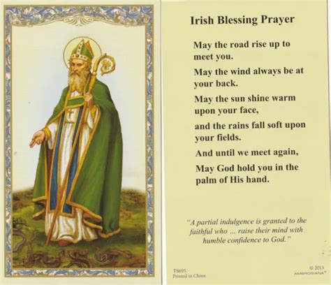 holy card irish blessing prayer  prayer